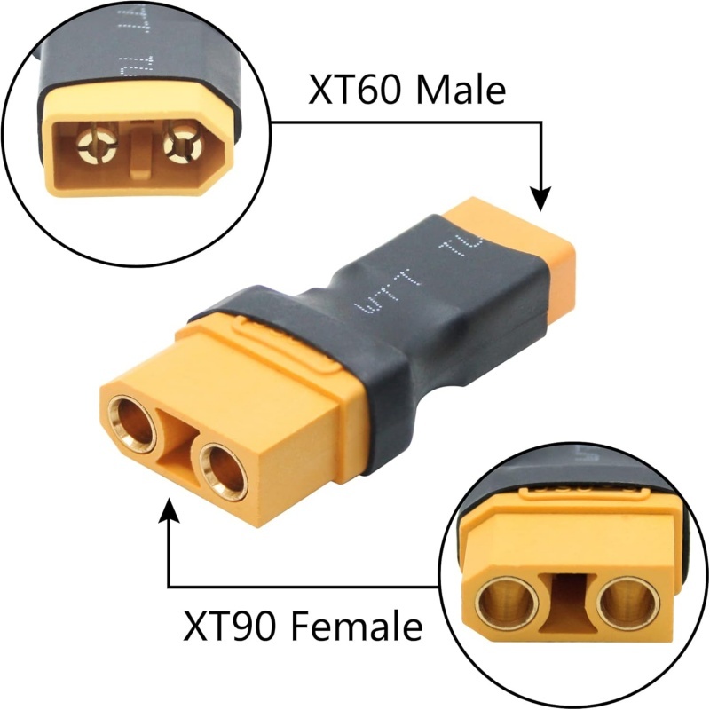 2PCS XT90 to XT60 Adapter Male - Drone Battery Adapter recension och pris