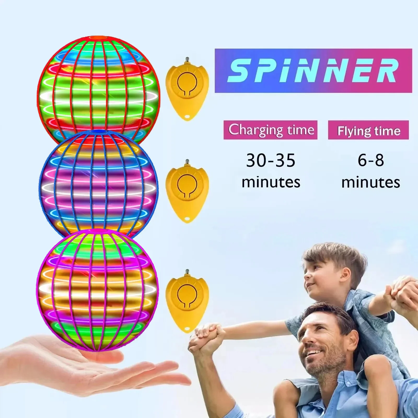 Flying Ball Boomerang Spinner  - Drone Strobe Light recension och pris